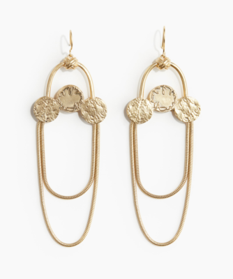 Anamika Khanna X H&M Coin Centrepiece Draped Chain Earrings