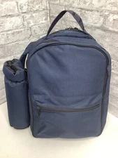 Picnic Time Backpack Blue Wine & Utensils Travel Hiking Camping Insulated Nwot