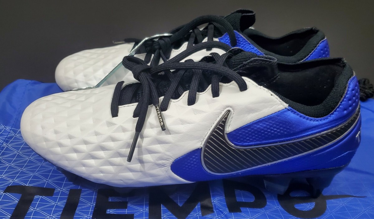Nike Tiempo Legend 8 Elite SG-PRO AC, White/Hyper Royal, Size 7