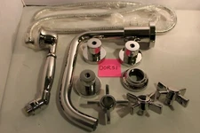 Phylrich D2139D1TO-26 Basic Deck Tub Set Hand Shower Blade Cross Handles w/ Hose