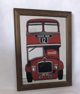 Coca Cola Mirror Red Double Decker Bus 12 London Trafalgar Square Advertising