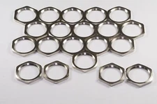 Lot of 20 86.504 Altech Hex Locknut 29/32" Drill Size 1-1/32" OD Brass Nickel