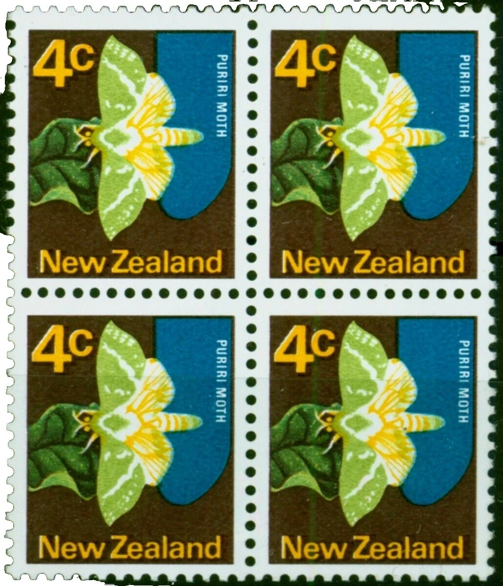 Los insectos Bloques de estampillas de Nueva Zelanda