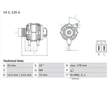 Generator Bosch 0986045611 for Mitsubishi Pajero III