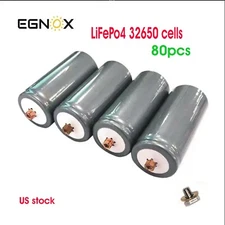 32650 3.2V 6000 mAh LiFePo4 LITHIUM IRON PHOSPHATE BATTERY CELLS (80PCS)