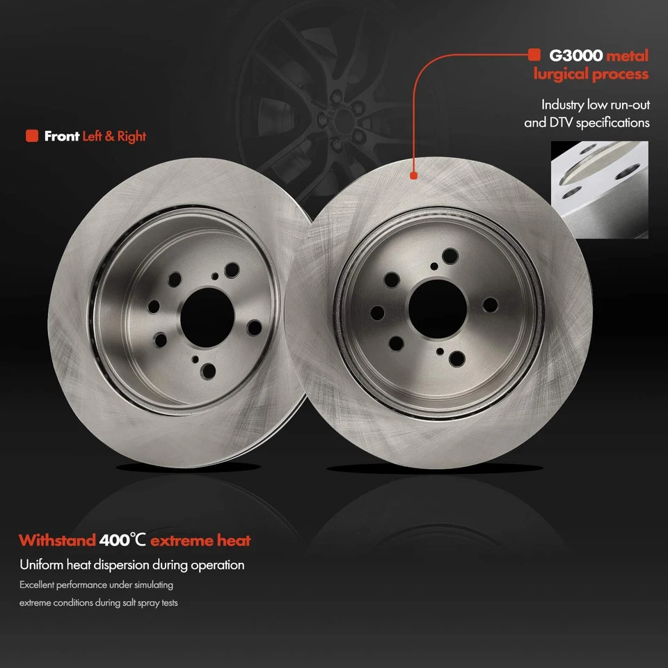 2 piezas rotores de freno de disco traseros para Lexus IS300 16-20 GS350 GS450h IS350 RC300 GS300 Foto 3 de 4