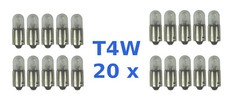20 x T4W Glühlampen 4W 12V Birne Standlicht Innenleuchte Instrumentenbeleuchtung
