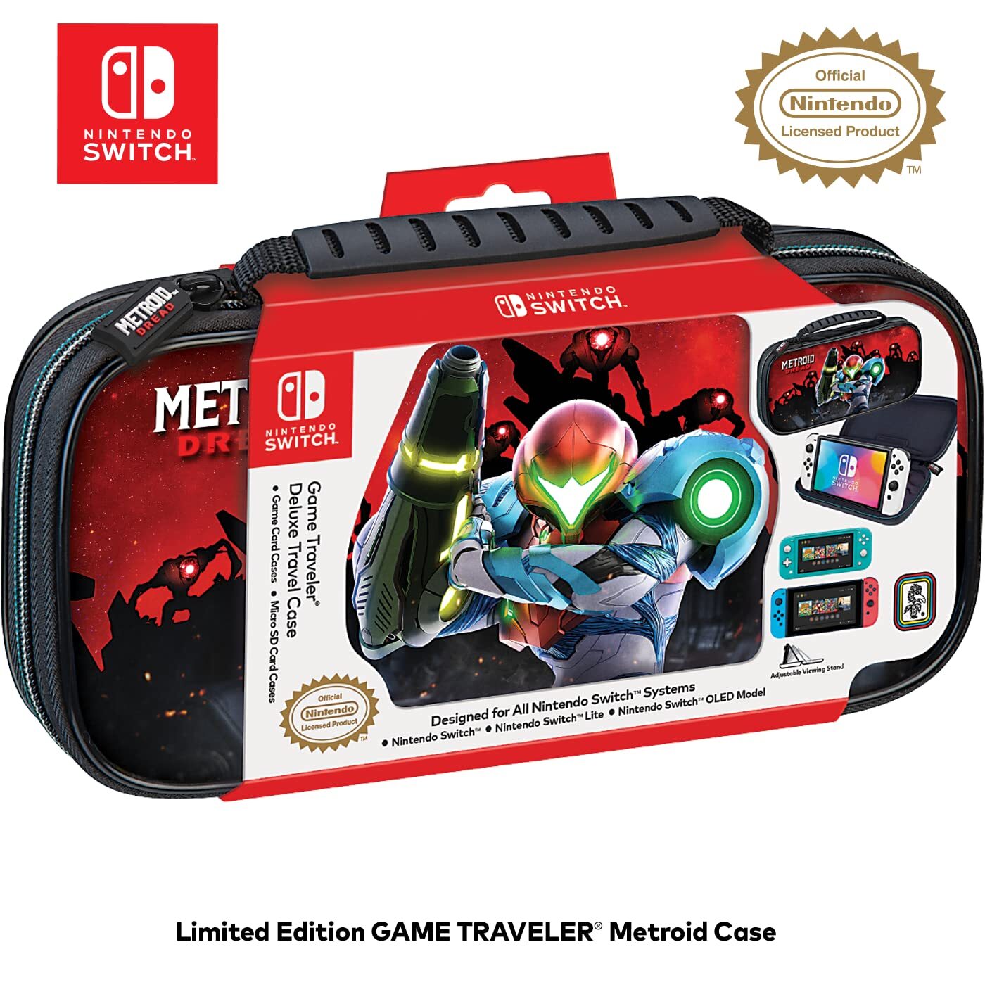 Nintendo Switch Big Ben Nintendo Switch Official Travel Case ôMetroid Game NUOVO
