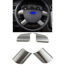 Echt ALU Lenkrad Abdeckung Blenden Clip f&uuml;r Ford Focus 2 II MK2 im 4tlg Set