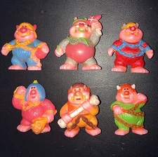 SOMA 1986 Lot Of 6 My Pet Monsters KO PVC Figures Cake Topper 80s OOP RARE HTF