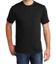 Mens Short Sleeve Core Cotton Crew Neck T-Shirt With Pocket