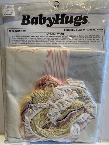 Kit Muñeca BabyHugs Jennifer Aguja Tesoro Costura 1986 Dimensiones Nuevo - Imagen 4 de 5