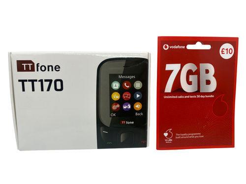 TTfone TT170 Mobile Phone Feature Basic Red Plus Vodafone Sim Card - Picture 2 of 5