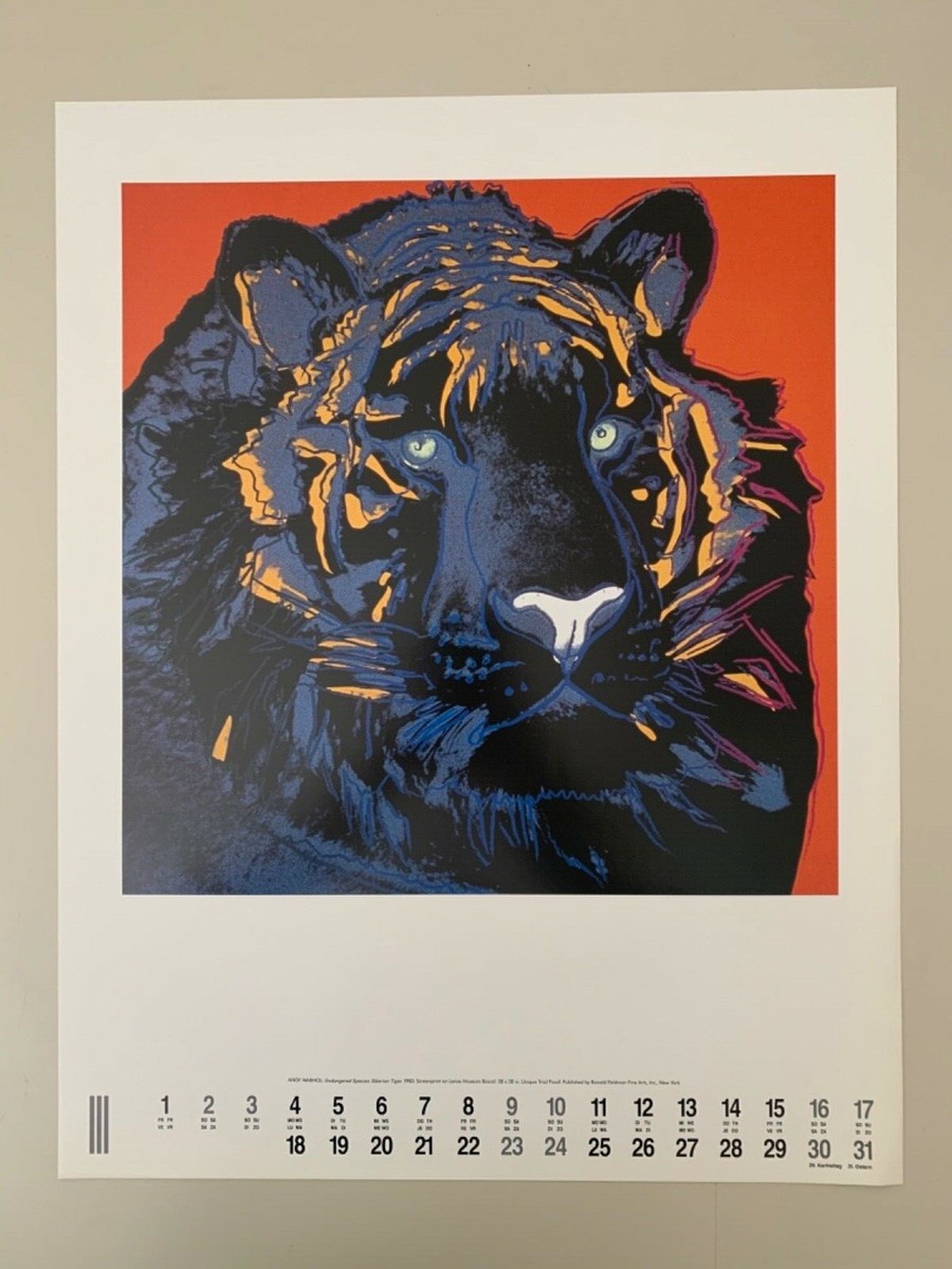 美品　希少 The Kaldewey Press New York 洋書 ANDY WARHOL, SIBERIAN TIGER 1983,AUTHENTIC PRINT FROM 1991 TE