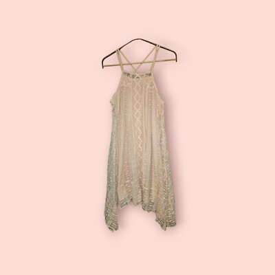white christmas dresses White Handkerchief Crochet Midi Dress main image 0