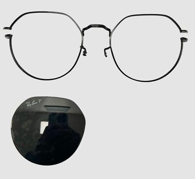 $213 Ray Ban Men's Black Round Sunglasses Lens Frame 53/20