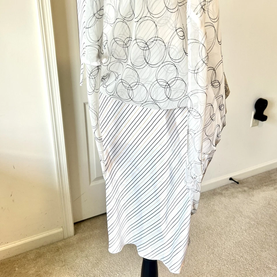 Vestido sin Mangas Vintage LAUNDRY by SHELLI SEGAL con Superposición de Gasa—Talla 2 Foto 2 de 4