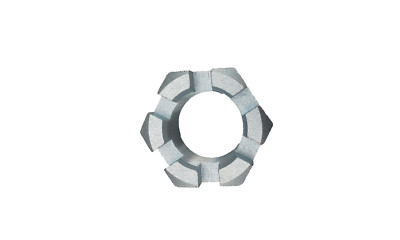 ALKO Castle Nut, Spindle, 1-1/2''-12 UNF-2B 6 SLOT, AL-KO and Hayes 10k-16k axle