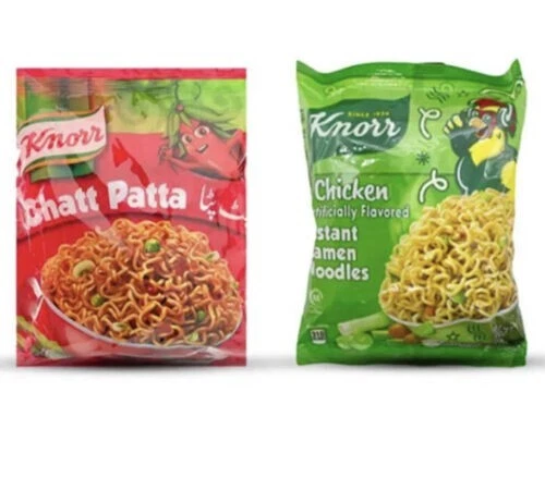 Knor Noodles 2 Minute Instant 2 Chicken And Chatt Patta Flavour 4 For 8.99
