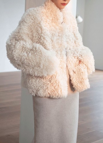 Winter Women Sheep Shearing Wool Fur Coat Soft Short Curly Fur Coat Thicken Coat - Picture 7 of 22