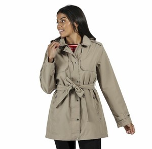 cream waterproof coat
