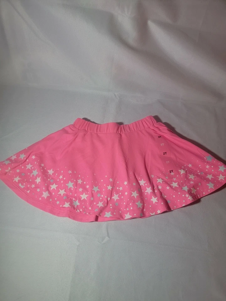 Epic Threads Niñas Mariposa Camiseta y Scooter Falda Conjunto 2T Rosa/Blanco ¡NUEVO! Foto 4 de 4