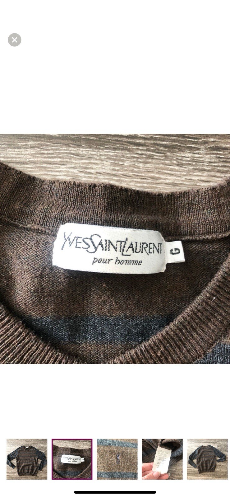 Maglione uomo a righe Yves Saint Laurent