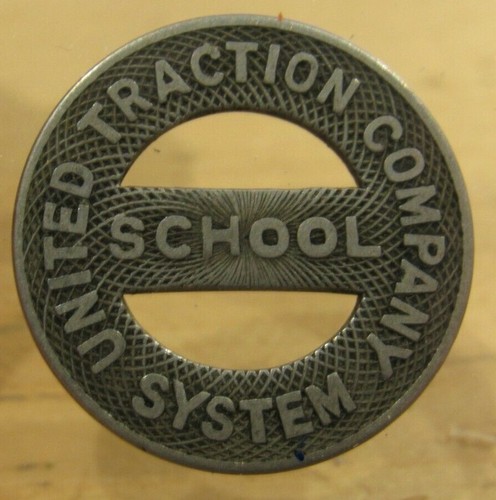 1921 United Traction Company Albany, NY School Transit Trolley Token - New York - 第 1/2 張圖片