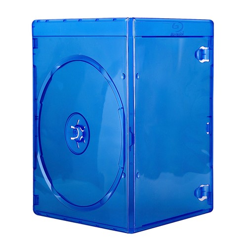Single Disc Case DVD CD Media Storage Bluray Logo 7mm Plastic Blue Holder Cover - 第 1/8 張圖片