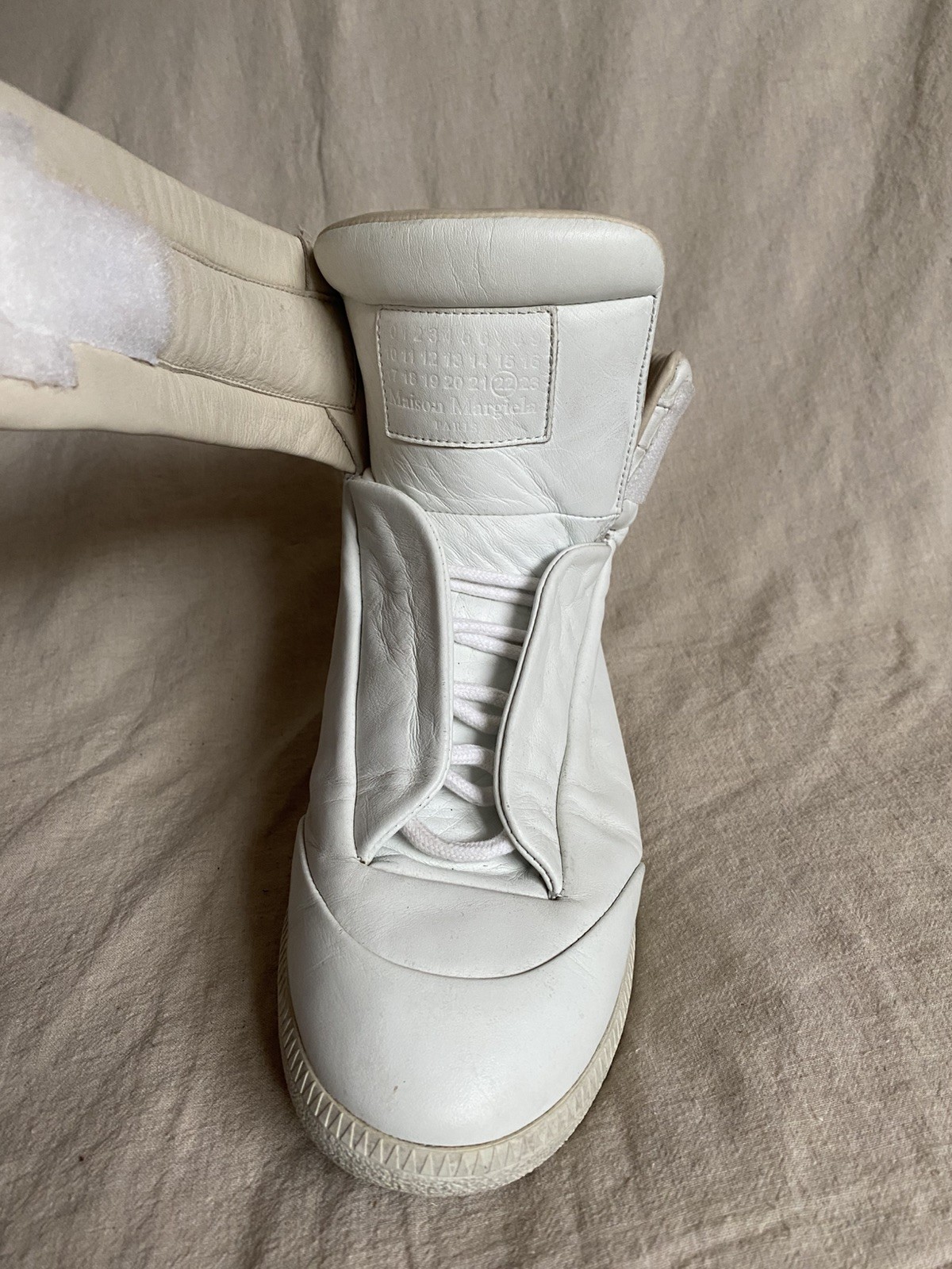 Maison Margiela Future 22 White Mens Leather High Top Sneakers UK 7 US 8 EUR 41 image 8