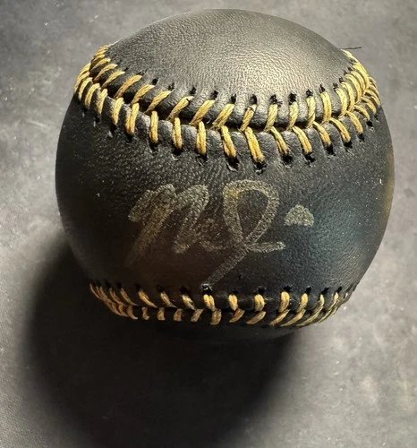 Mike Trout Signed Black Rawlings MLB Baseball W/ COA. FADED, PLEASE READ!!!