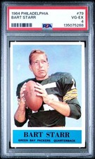 1964 Bart Starr Philadelphia Football 79 Green Bay Packers Graded PSA 4 Centered