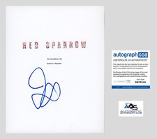 JENNIFER LAWRENCE AUTOGRAPH SIGNED RED SPARROW FULL SCRIPT ACOA