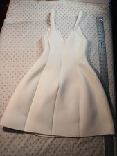 ASOS Womens Size 2 White Puff Sleeve Smocked Mini Dress