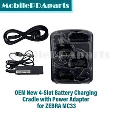 OEM ZEBRA MC33 4-Slot Battery Charging Cradle with Power Adapter