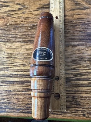 Vintage Sure-Shot Antique Deluxe Duck Call #600 Groves, Texas Hunting Wild Game