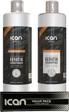 Ican London Keratin Shampoo & Nourishing Sulfate Free Conditioner Sets 500Ml X 2 11.16 per litre
