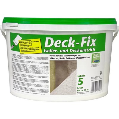 Wilckens Deck Fix Isolier Deckanstrich Nikotin Ruß Wasserflecken Weiß Wandfarbe