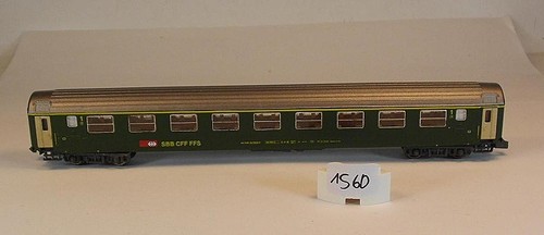 Hobbytrain Spur N 1/160 Personenwagen 1. Klasse 4-achsig SBB-CFF #1560 | Zustand: Gebraucht