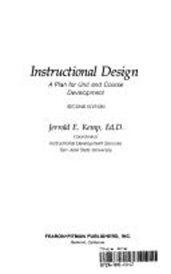 Instructional Design : A Plan for Unit and Course Development Jer