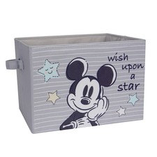 Lambs Ivy Disney Mickey Mouse Gray Foldable Storage Basket/Container/Bin