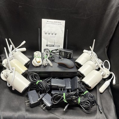 Wireless Security Camera System SMONET 6 Camera Home Surveillance DVR Kit
