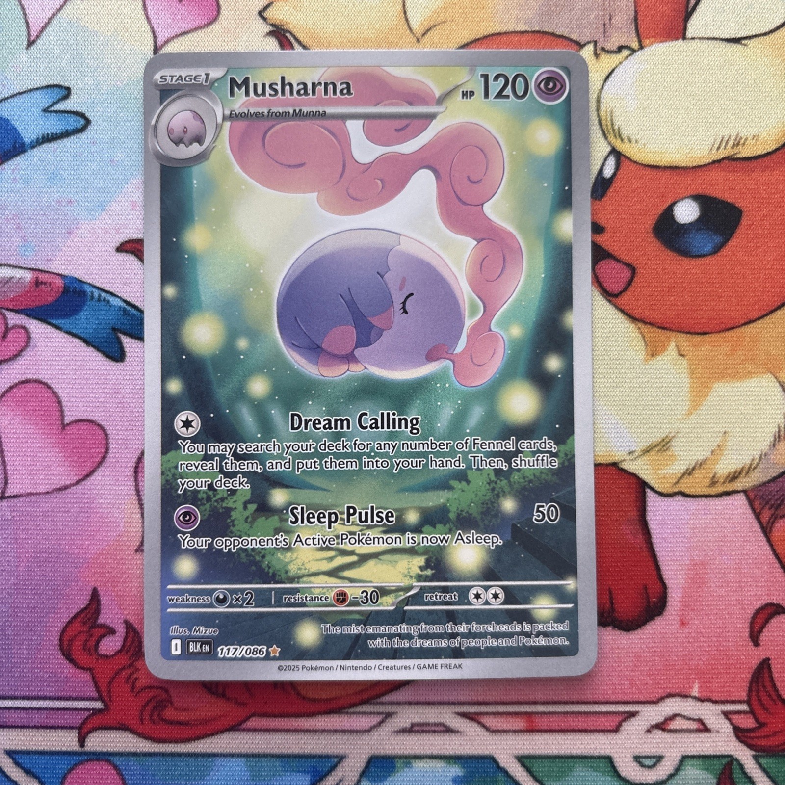 Pokémon TCG Musharna Black Bolt Holo Card 117/086 SV Near Mint