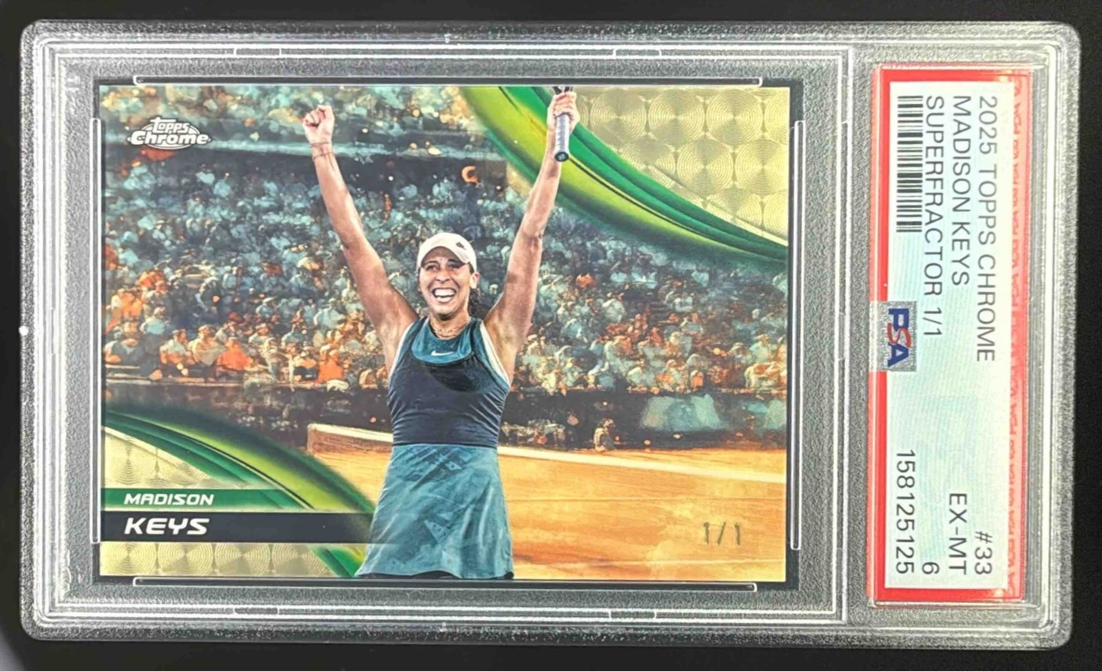 2025 Topps Chrome Madison Keys Refractor Superfractor #1/1 PSA 6