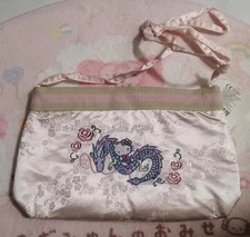 Vintage Sanrio 2004 Hello Kitty Dragon Pink Small Purse Hand Bag Shoulder