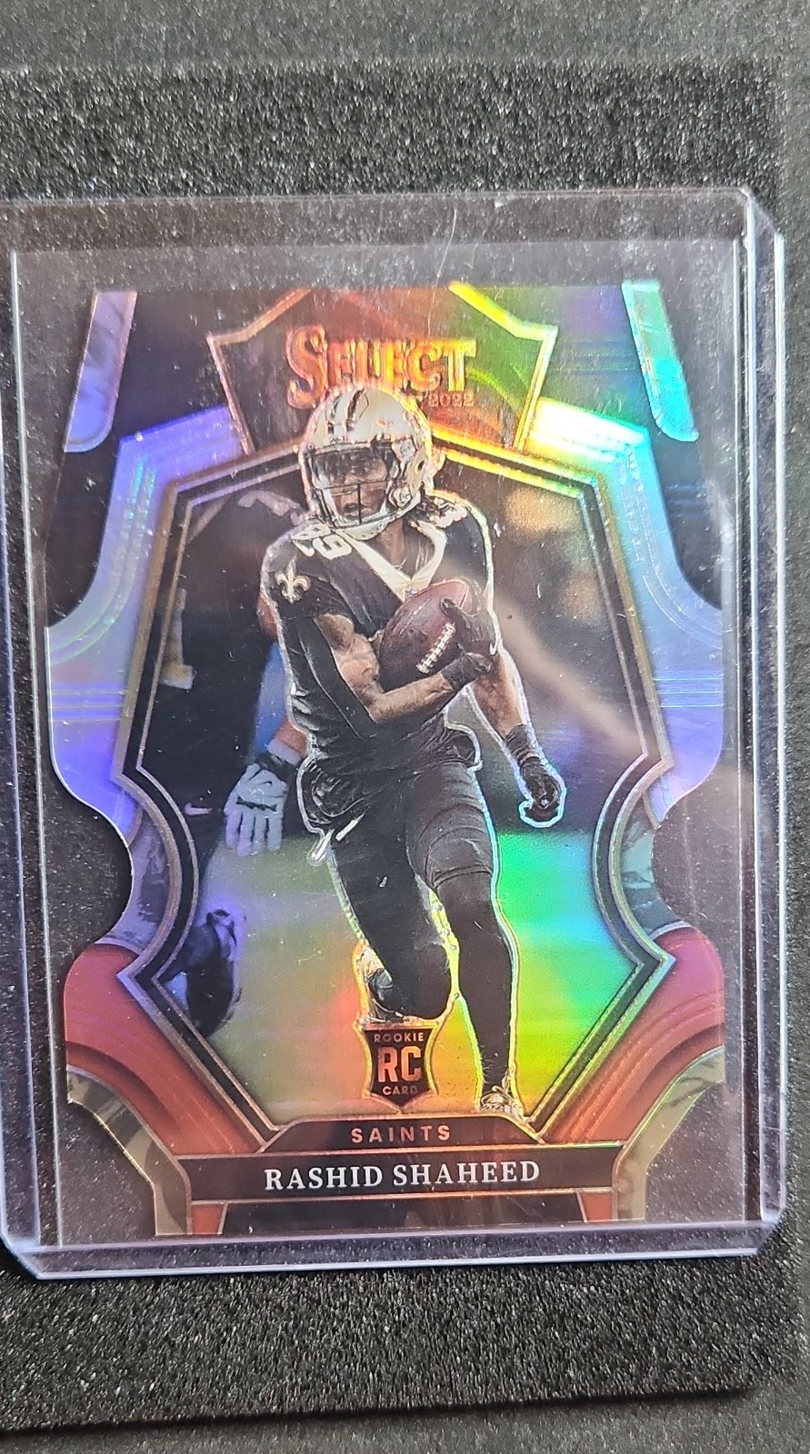 2022 Panini Select - Premier Level Rashid Shaheed #172 Black & Red Prizm Die-Cut