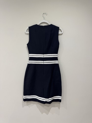 Hobbs - Harbour Dress - UK 8 - 100% Cotton - Navy with White - BNWT - RRP £149 - Picture 3 of 14