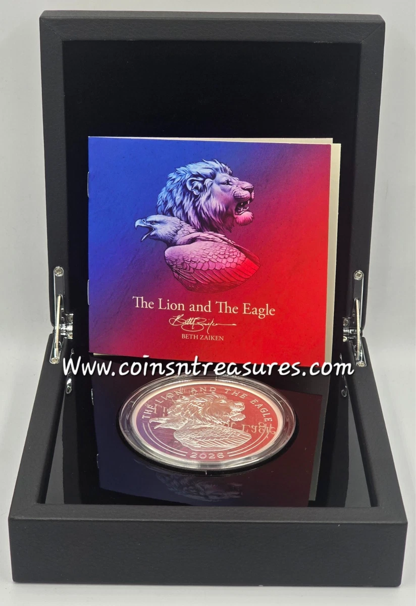 Reino Unido El León y el Águila 2026 5oz Moneda de Plata Proof