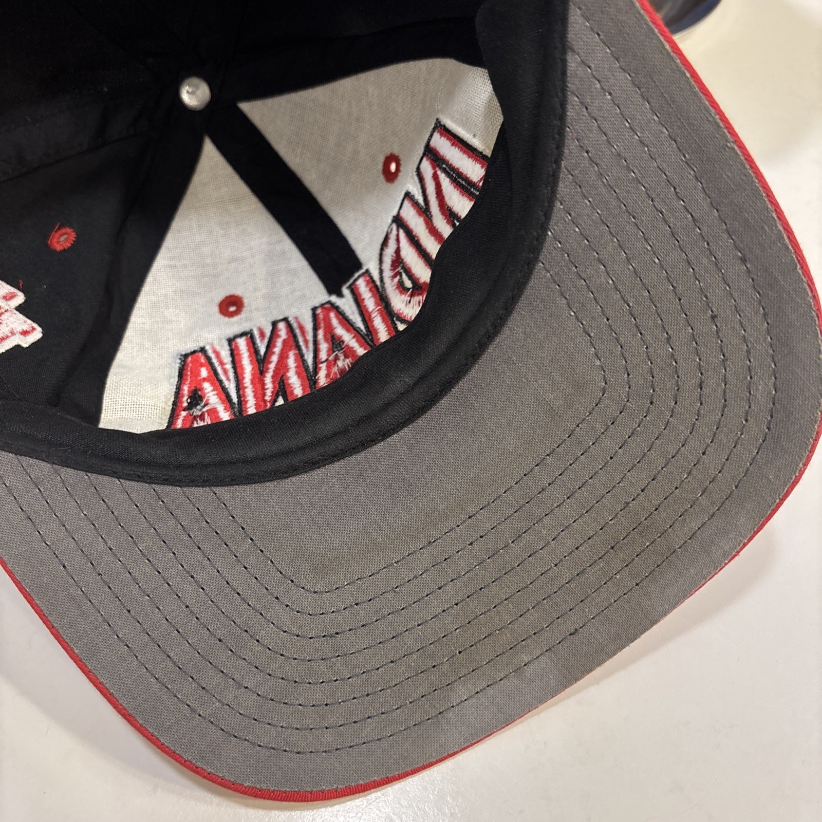 VINTAGE Indiana Hoosiers IU Hat Cap Snapback Logo 90s Twins Enterprise NCAA