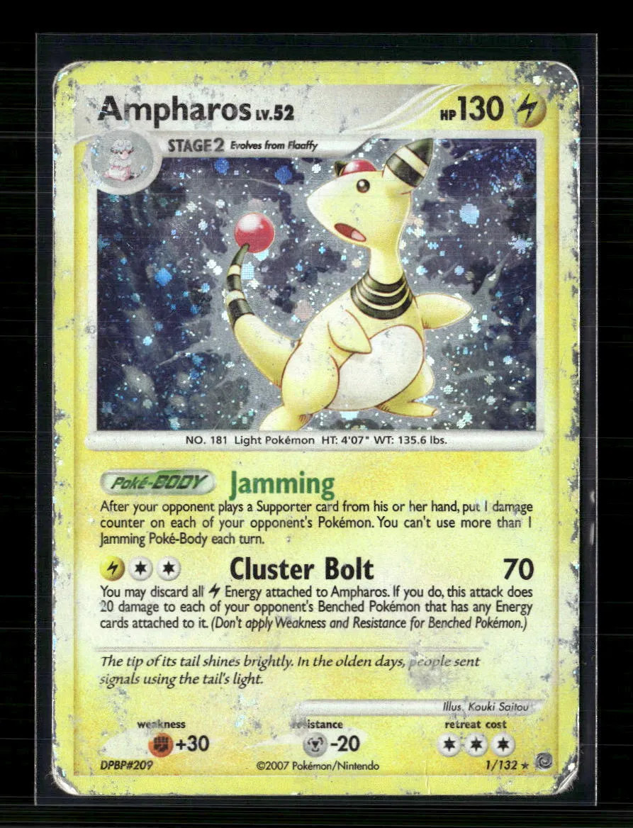 Pokemon 2007 Secret Wonders Ampharos #1/132